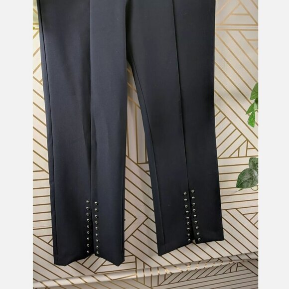 ZARA DARK NAVY Tailored Pants with Studded Hem  Size XS NEW WITH TAG! - Picture 5 of 5